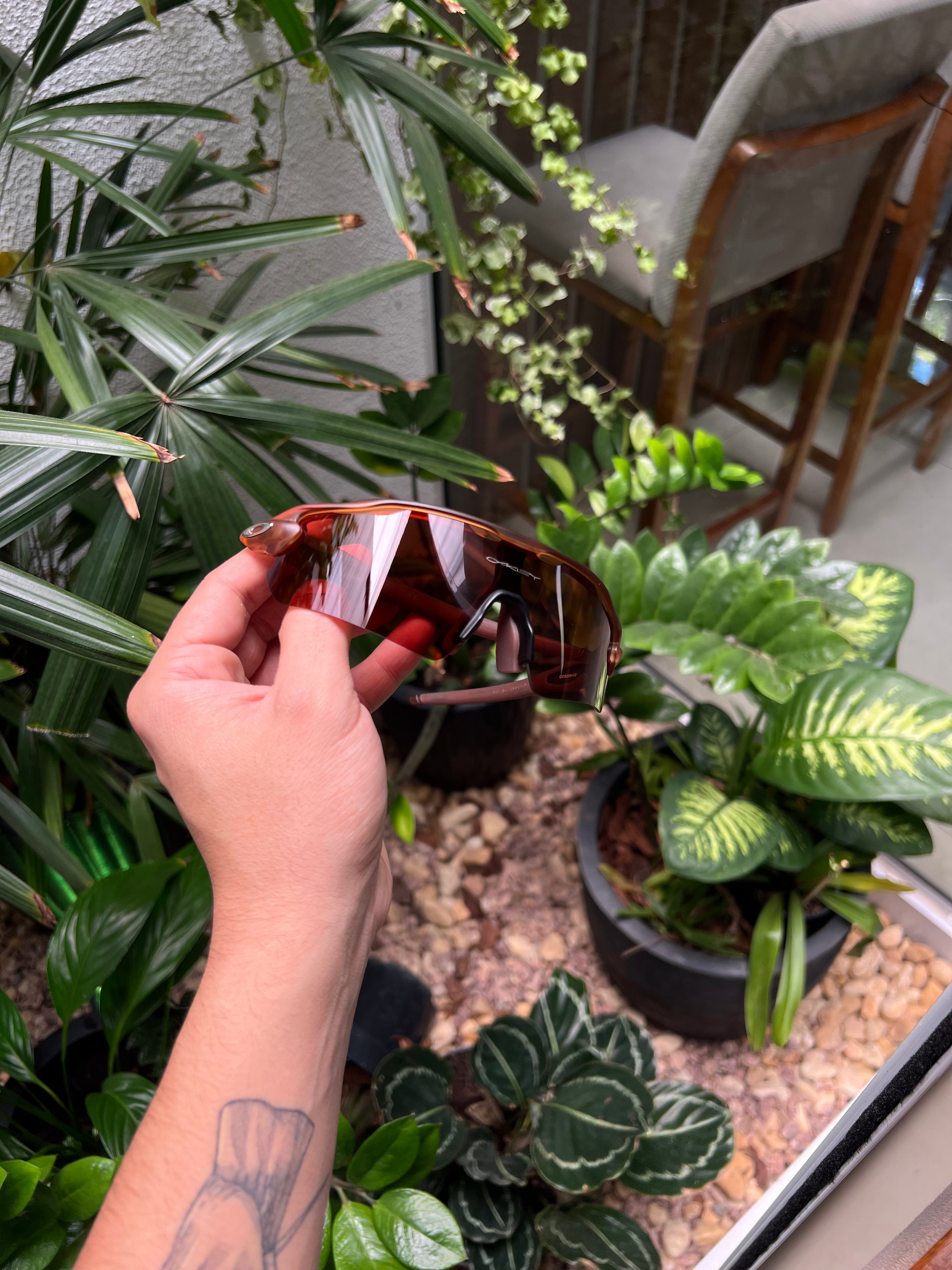 Óculos Radar Marrom - Ev Path Matte Brown Prizm Tungsten