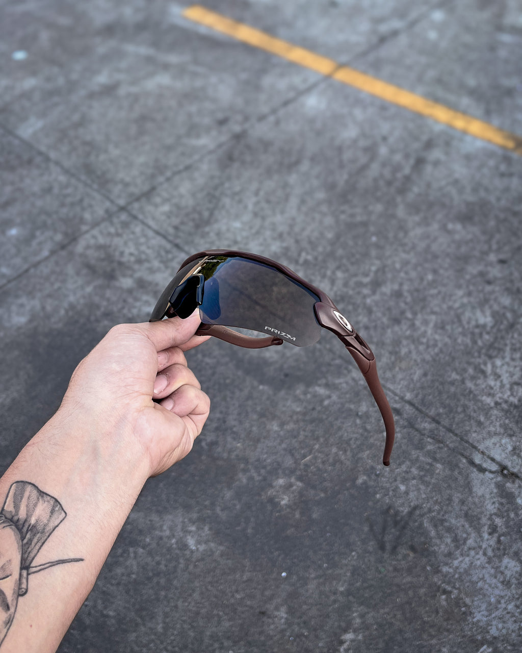 Óculos Radar Marrom - Ev Path Matte Brown Prizm Tungsten