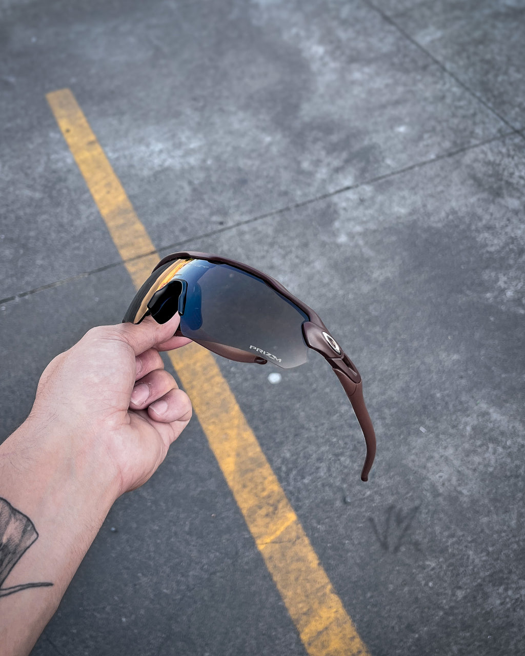 Óculos Radar Marrom - Ev Path Matte Brown Prizm Tungsten